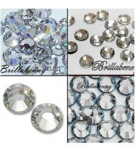 BrillaBenny 1000 Strass TERMOADESIVI SS30 / 6MM Crystal Trasparenti HOTFIX per  Tessuti e decori Rhinestone Iron On Clear Transpa