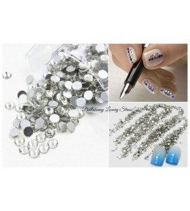 BrillaBenny 1400 STRASS SS16 / 4MM DMC MC QUALITY NON TERMOADESIVI  NO-HOTFIX CRYSTAL TRASPARENTE Rhinestone Glass Nail Art